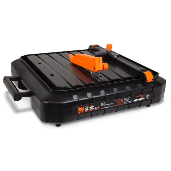 WEN 71745 4.1A 4.5-Inch Portable Wet Tile Saw with Fence and Miter Gauge on Sale - Image 2