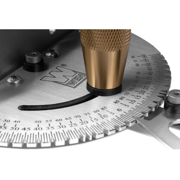 WEN WA1401 Steel and Brass Premium Miter Gauge, 27 Angle Stops for Table Saws, Router Tables, Band Saws, and Woodworking Tools Online Sale - Image 3