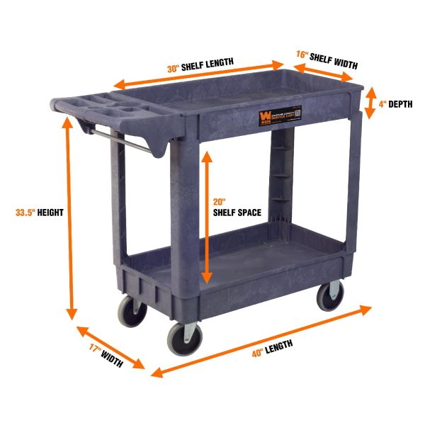 WEN 73002 500-Pound Capacity 40 by 17-Inch Service Utility Cart Discount - Image 2