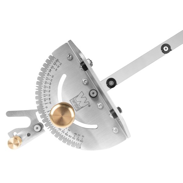 WEN WA1401 Steel and Brass Premium Miter Gauge, 27 Angle Stops for Table Saws, Router Tables, Band Saws, and Woodworking Tools Online Sale - Image 2