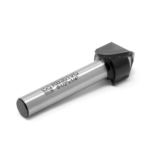 WEN RB301VG 1 2 in. V-Groove Carbide-Tipped Router Bit with 1 4 in. Shank and 1 2 in. Cutting Length Online now - Image 3