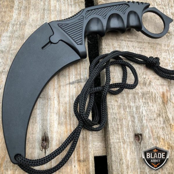 7.5  CSGO Karambit Combat Knife Fixed Blade Hawkbill Neck Doppler NEW For Discount - Image 2